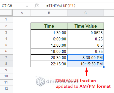 updated time format